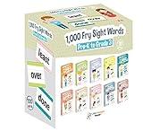 1,000 Sight Fry Dolch Word-List Flashcards in 10-Pack Bundle Set, Pre-K to 3rd Grade, Teaches 1,000 Dolch Fry High-Frequency Sight Words