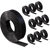 Industrial Strength - 10FT 10 Pack Black Indoor/Outdoor Adhesive Mounting Tape - Self Mating Reclosable Fastener Compatible with 3M SJ3550 / SJ3560 Dual Lock