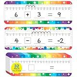 32 Pack Number Line Dry Erase White Board Double Sided Classroom Must Haves Math Manipulatives Teacher Supplies for Kindergarten Elementary Special Education Students Homeschool 12"x4"