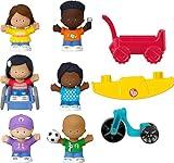 Fisher-Price Little People Toddler Toys Play for All Figure and Accessory Pack 9-Piece Set for Pretend Play Ages 1+ Years