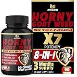 BMVINVOL Horny Goat Weed Capsules with Maca, Ginseng, Tribulus Terrestris, Ashwagandha, Black Pepper - 90 Count for 3 Month Supply