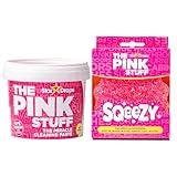 Stardrops - The Pink Stuff Miracle Cleaning Paste & SQeeZY Scrubber Sponge Bundle – All-Purpose, Non-Scratch Cleaner for Kitchens, Bathrooms, Walls, Floors, Pots, Grout, and More