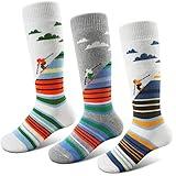 Cimkiz Ski Socks Kids Winter Warm Thermal Snow Socks, Skiing Snowboarding Skating for Toddler Boys and Girls (2 Pairs or 3 Pairs)