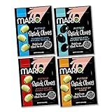 Mario Camacho Foods Pitted Snack Olives, Variety Pack, 1.05 oz Pouches (Pack of 12)