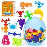 Baby Bath Toys for Kids Ages 3 4 5: 30PCS Ocean Animal Suction Cup Toys Set Mold-Free Water Play Toys for Toddlers 3 Travel & Bathtub Sensory Learning Gift for 3-6 Year Old Boys Girls (30)