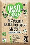 Eco Laundry Detergent Sheets - 80 Loads Laundry Sheets Detergent - 40 No Plastic Jug Washer Sheets - No Mess & Space-Saving Travel Laundry Detergent