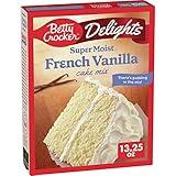 Betty Crocker Delights Super Moist French Vanilla Flavored Cake Mix, Holiday Baking, 13.25 oz