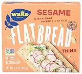 Wasa Flatbread Thins Crackers, Sesame and Sea Salt, 6.7 Ounce (Pack of 1)