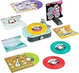 Fisher-Price Musical Toy Deluxe Rockin’ Record Player Pretend Turntable with 6 Albums for Preschool Play Plus Bonus Exclusive Holiday Album Kids Ages 3+ Years (Amazon Exclusive)