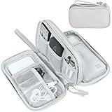 FYY Travel Cable Organizer Bag Pouch Electronic Accessories Carry Case Portable Waterproof Double Layers All-in-One Storage for Cord, Charger, Phone, Earphone Grey