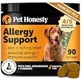 Dog Allergy Itch Relief - Advanced Itch Supplement with Probiotics for Dogs - Immune Support & Skin Relief for Seasonal Allergies - Natural Itchy Skin & Paw Relief - (Peanut Butter, 90 Ct)