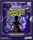 Guashers Wednesday Addams Fruit Snacks, Blueberry Grape Flavor, 42 ct, Juicy Center