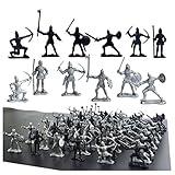Lynkaye 60 pcs Medieval Soldiers Military Figures Toy Ancient Roman Soldiers Figures Statues Middle Ages Army Infantry Archer Warriors Model