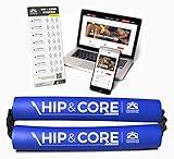 Crossover Symmetry Hip & Core System - Loop Resistance Home Workout Bands to Stretch and Strengthen Legs, Butt, HIPS, Thighs and Glutes, Includes Online Exercise & Training Guide, Blue/Heavy