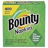 Bounty Paper Napkins, White, 1 Pack, 400 Sheets per Pack