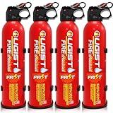 Ougist Fire Extinguisher for Home 620ml 4 Count,Can Prevent Re-lgnition,Best Suitable for Vehicle The House Car Truck Boat Kitchen Water-Based Fire Extinquishers