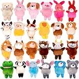JoyRapt 24 Pack Small Stuffed Animals Bulk Gifts for Kids (2.3/2"-2.5/3.5" Each), Party Favors Toys for Girls, Easter Basket Stuffers Christmas Stocking Plushies (24PCS)