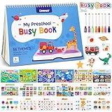 Busy Book for Toddlers, 36 Preschool Learning Activities, Montessori Homeschool Learning Educational Toys, Tracing Activity Coloring Books for Kids Ages 3-8, Autism Sensory Travel Toys Gifts