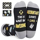 HAPPYPOP Accounting Gifts for Women Men - Funny Accountant Gifts Finance Gifts for CPA Auditor, Accounting Graduation Socks