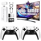 Retro Game Stick, Retro Gaming Console with 20000+ Classic Video Games, 23 Emulators, 64G Storage, 4K HDMI Output and 2.4GHz Wireless Controller, Plug and Play Video Games for TV, Gifts for All Age