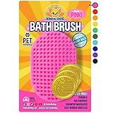 Bodhi Dog Shampoo Brush | Pet Shower & Bath Supplies for Cats & Dogs | Dog Bath Brush for Dog Grooming | Long & Short Hair Dog Scrubber for Bath | Professional Quality Dog Wash Brush (One Pack, Pink)