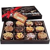 Christmas Gift Baskets, 12 Gourmet Chocolate Covered Holiday Cookies, Cookie Gift Box Ideas, Family Food Delivery for Him Her Mom Daughter Wife