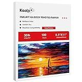 Koala Glossy Thin Inkjet Paper 8.5x11 Inches 100 Sheets Compatible with Inkjet Printer Use DYE INK 115gsm