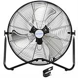 BILT HARD 20" High Velocity Floor Fan, 4600 CFM 3-Speed Industrial Shop Fan with Wall-Mounting System, Heavy Duty Metal Fan for Workshop, Garage and Warehouse