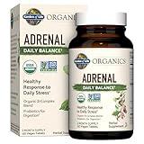 Garden of Life Organics Adrenal Daily Balance, Adaptogenic Herbs Ashwagandha, Holy Basil, B Complex & Probiotics, Organic Non-GMO, Vegan, Gluten Free Supplement, Two Month Supply, 120 Tablets