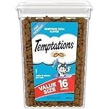 Temptations Classic Crunchy and Soft Cat Treats Tempting Tuna Flavor, 16 oz. Tub