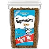 TEMPTATIONS Classic Crunchy and Soft Cat Treats Tempting Tuna Flavor, 16 oz. Tub