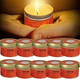 10Pcs Emergency Candle Bulk,26-30 Hours Long Burning Survival Candles Soy Wax Candles for Power Outages Survival Outdoor Activities,Jar Candle for Emergency Winter Storm Hunting Camp Essentials(50g)