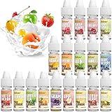 Food Flavoring Oil, 18 Flavors 100% Pure Natural Extract Liquid Oil - Water & Oil Soluble - Concentrated Candy Flavoring for Lip Balm, Baking, Drinks, Cooking, Soap - .25 Fl Oz (6 ml) Bottles