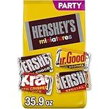 HERSHEY'S Miniatures Assorted Chocolate, Christmas Candy Party Pack, 35.9 oz