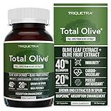 Total Olive® - Olive Leaf Extract (40% Oleuropein) Plus Olive Fruit Extract (20% Hydroxytyrosol) – Full Spectrum Extract Grown & Extracted in Spain – BioPerine Absorption Enhancement (60 Count)