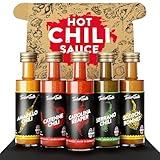 TIMBER TASTE® Color Hot Sauce Gift Set [5x1.35 oz] | Hot Sauce Variety Pack - Spicy Sauce Gift Set | Gifts for Men & Women Mini Hot Sauce Bottles | Gourmet Food Christmas Gifts for Hot Sauce Lovers