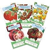 Epic Gardening Tomato Lovers Seed Bundle - 5 Juicy Varieties, Includes Brandywine, Chadwick Cherry & Tropical Sunset, Grow Non-GMO Tomatoes for Salads, Sauces & Fresh Snacking