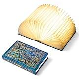 Book Lamp Book Lovers Gifts, Book Light 5 Colors Lights 1200mAh, Foldable Paper Lamp as Book Decor Book Accessories, Embossed Book Cover, Bookish Gifts for Women or Freinds & Unique Birthday Gifts