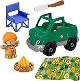 Fisher-Price Little People Toddler Toy Time to Camp Playset, Figure Vehicle & Accessories for Preschool Pretend Play Kids Ages 1+ Years