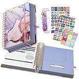 Ospelelf Budget Planner - Budget Book with Bill Organizer and Expense Tracker, 12 Month undated Budget Planner/Account Book to Take Control of Your Money, Start Anytime(Pink Marble)