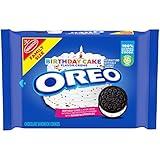 OREO Birthday Cake Chocolate Sandwich Cookies, 1-17 oz Family Size package