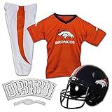 Franklin Sports Denver Broncos Kids NFL Uniform Set - Youth NFL Team Jersey, Helmet, Pants + Apparel Costume - Official Gear -Youth Small