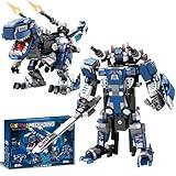 WISEPLAY 3-in-1 Motorized Mecha Dinosaur Building Set – STEM Robot Toy for Kids 10+, Transforming Model with Motor – T-Rex, Warrior, Mech – Educational Gift for Boys & Girls