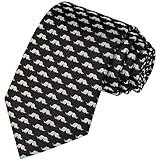 KissTies Mens Moustache Tie Black White Novelty Necktie Movember Ties