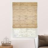 CHICOLOGY Bamboo Roman Shades - Smart Choice Eco-Friendly Light Filtering Blinds for Windows, Premium Quality, Ideal for Home, Tortoise, 34" W X 64" H