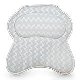 Bath Pillow Bathtub Pillow Back Neck Support Pillow, Spa Cushion for Tub, Relaxing Headrest Bath Pillow, Portable Washable Bathtub Accessories with 3D Air Mesh Thick Soft Bath Pillow (Deluxe)