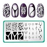 Maniology Y2K Tattoo Nail Stamping Plate | Intricate Pop Culture Stamp Plates, Nostalgic Tirbal Manicure Designs, Edgy Street Art Patterns - Reusable, Rectangular, Stainless Steel Nail Art Template