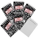 Bedwina Top Secret Mini Notebooks for Kids Party Favors - (Pack of 24) Spiral Note Book Pads for Murder Mystery Party Decor, Secret Agent Spy or Crime Detective Themed Parties, Goody Bag Notepads