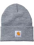 Carhartt Men's Knit Cuffed Beanie, Heather Grey, One Size