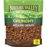 Nature Valley Crunchy Granola, Oats and Dark Chocolate Granola, Resealable Snack Pouch, 16 oz